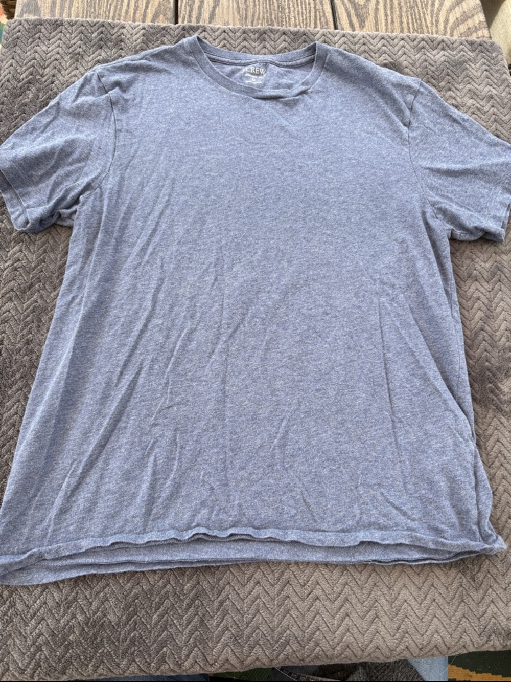 J. Crew Heathered Light Blue Crewneck Tee